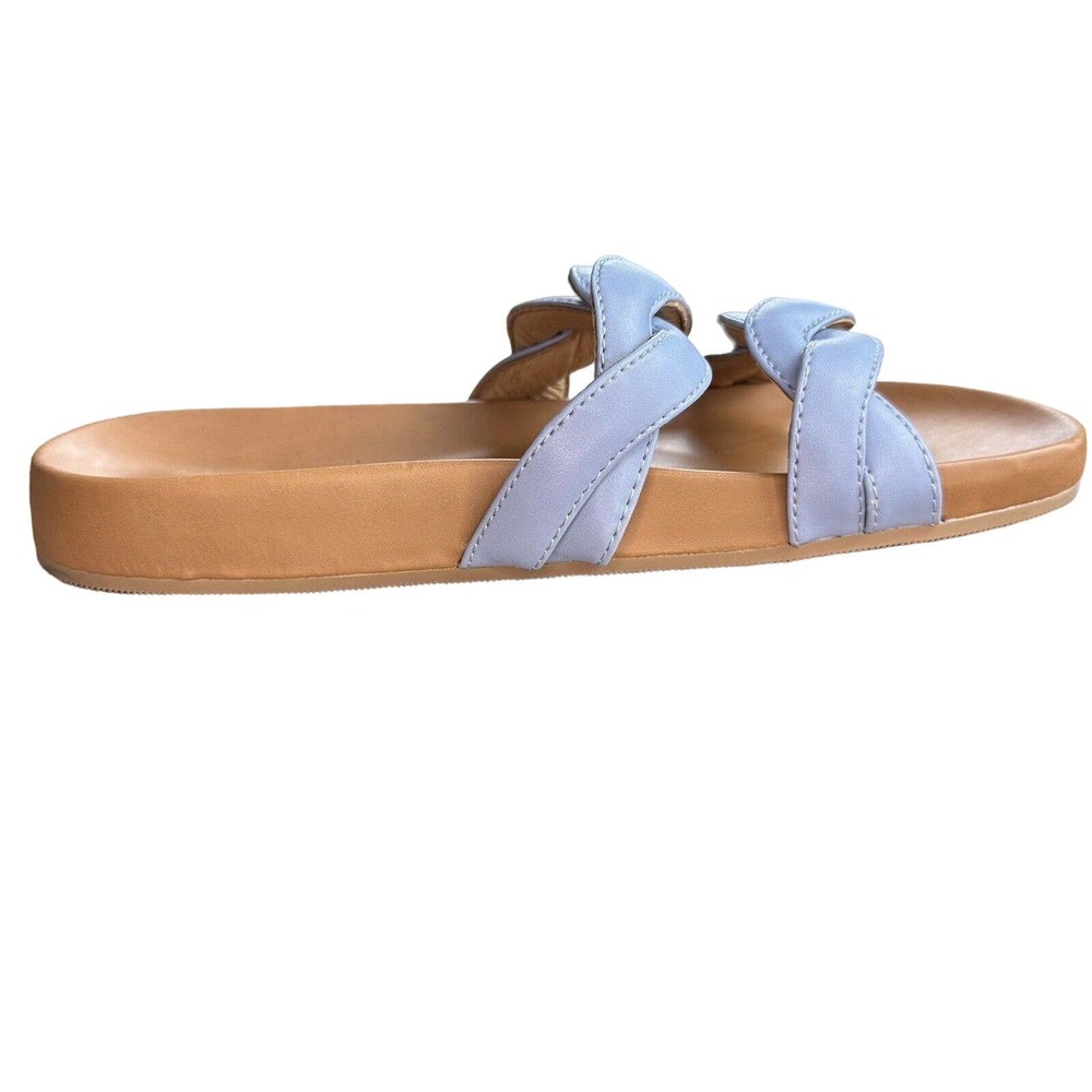NWOB Madewell The Walker Slide-on Leather Sandal Serene Blue Size 7.5 ND961 - Picture 6 of 10